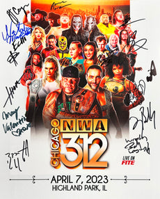 NWA : National Wrestling Alliance - "312" Hand Signed 11x14 Poster