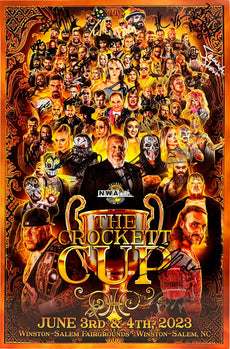 NWA : National Wrestling Alliance - "Crockett Cup 2023" Hand Signed 11x17 Poster