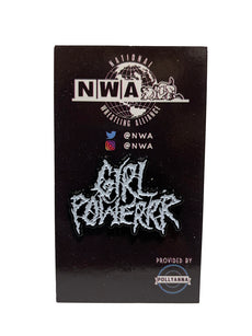 NWA : National Wrestling Alliance - "Girl Powerrr" Enamel Pin Badge