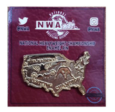 NWA : National Wrestling Alliance - "NWA Heavyweight Championship" Enamel Pin Badge