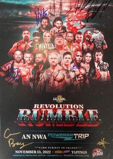 NWA : National Wrestling Alliance - "Revolution Rumble" Hand Signed 11x17 Poster