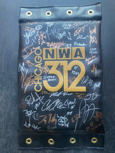NWA : National Wrestling Alliance - "NWA312" Ring Used & Hand Signed Turnbuckle Pad