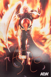 Official AEW - Kenny Mega "On Fire" Hand Signed 12x18" *inc AEW Hologram*