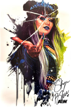 Official AEW - Skye Blue "Breakout" Hand Signed 12x18" *inc AEW Hologram*