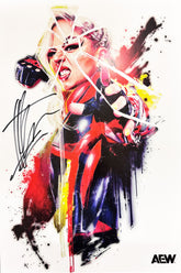 Official AEW - Thekla "Breakout" Hand Signed 12x18" *inc AEW Hologram*