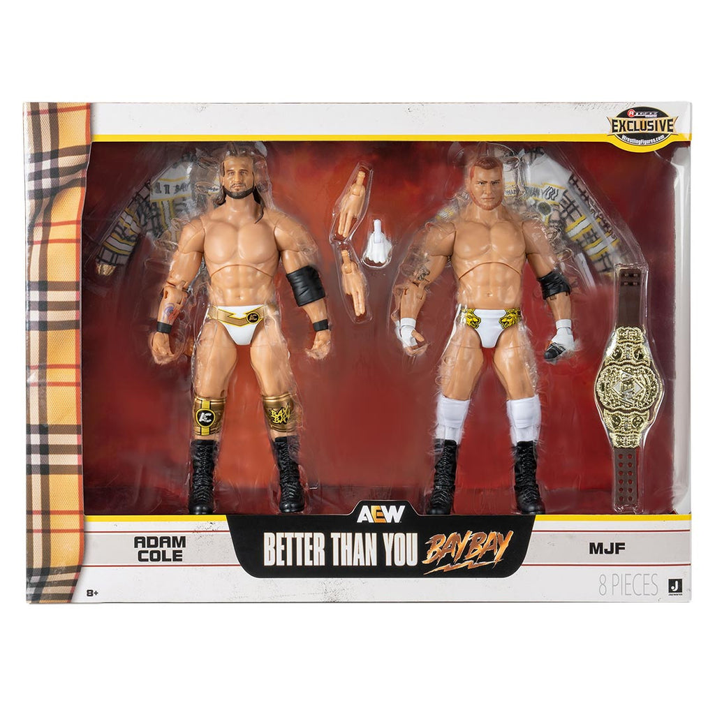 AEW : Adam Cole & MJF "Better Than You BayBay" Ringside USA Exclusive Figure Set