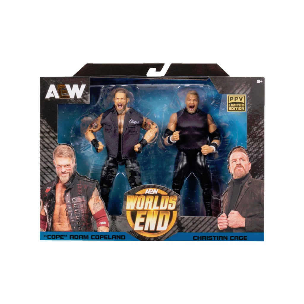 AEW : Adam Copeland & Christian Cage "Worlds End" PPV Series Exclusive 2 Pack Figure Set *Pre-Order*