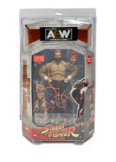 AEW x Street Fighter : Kenny Omega Game Stop Exclusive Figure * Hand Signed *