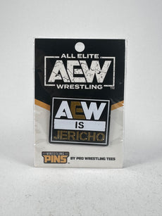 AEW : Chris Jericho "AEW Is Jericho" Logo Pin Badge
