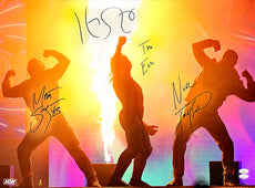 The Elite - Kenny Omega & Young Bucks "The Return" Hand Signed 24x18 Poster *inc COA*