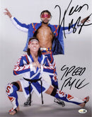 Highspots - Kevin Knight & Speedball Mike Bailey "JetSpeed" Hand Signed Metallic 11x14 *inc COA*