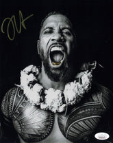 Highspots - Jey Uso "Black & White Pose" Hand Signed Metallic 8x10 *inc COA*