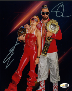 Highspots - Becky Lynch & Seth Rollins "Champions" Hand Signed 8x10 *inc COA*