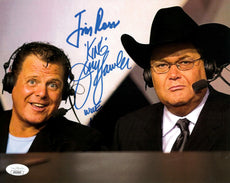 Highspots - Jim Ross & Jerry Lawler "The King & JR" Hand Signed 8x10 Photo *inc COA*