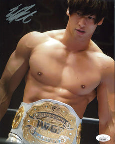 Highspots - Kota Ibushi "Wearing the IC Belt" Hand Signed 8x10 *inc COA*