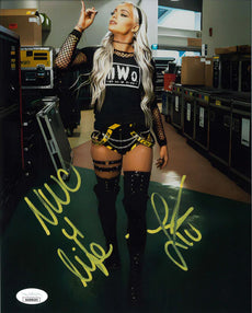 Highspots - Liv Morgan "NWO" Metallic Hand Signed 8x10" *inc COA*