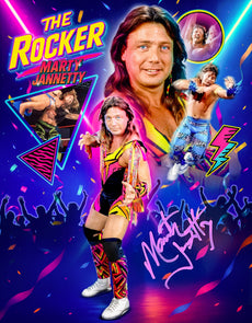 Highspots - Marty Jannetty "Collage" Hand Signed Metallic 8x10 *inc COA*