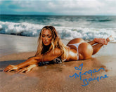 Highspots - Megan Bayne "Laying Pose" Hand Signed Metallic 8x10 Photo *inc COA*