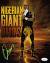 Highspots - Omos "Nigerian Giant" Hand Signed Metallic 8x10 *inc COA*