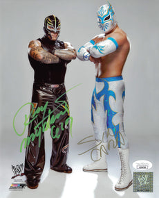 Highspots - Rey Mysterio & Sin Cara "Promo Pose" Hand Signed 8x10 *inc COA*