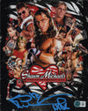 Highspots - Shawn Michaels "Heartbreak Collage" Hand Signed Metallic 8x10 *inc COA*