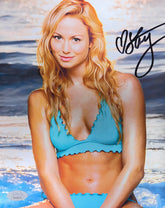 Highspots - Stacy Keibler "Blue Bikini" Hand Signed Metallic 8x10 *inc COA*
