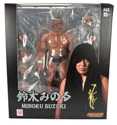 NJPW : Storm Collectables Minoru Suzuki (Black Gear) Exclusive Action Figure *Damaged Packaging*