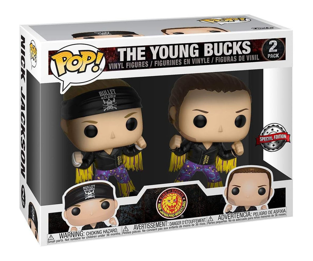 NJPW Funko Pop Figure - The Young Bucks 2 Pack (Special Edition) * Damaged Packaging *