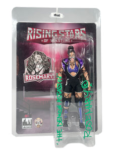 Rising Stars of Wrestling - Rosemary Action Figure * Hand Signed * ( Green Autograph )