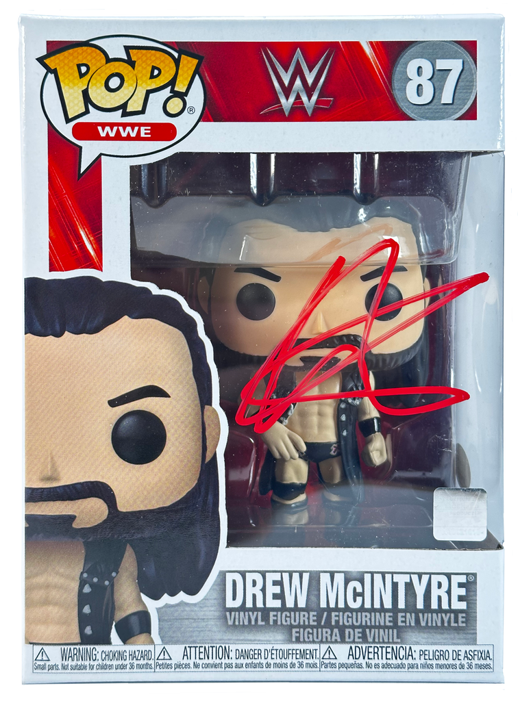 WWE Funko Pop Figure - Drew McIntyre #87 * Hand Signed - Packaging Issue