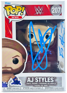 WWE Funko Pop Figure - AJ Styles #207 * Hand Signed *