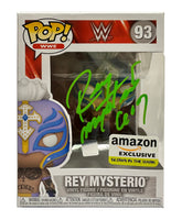 WWE Funko Pop Figure - Rey Mysterio #93 Amazon Exclusive / Glow in Dark * Hand Signed * Packaging Issue