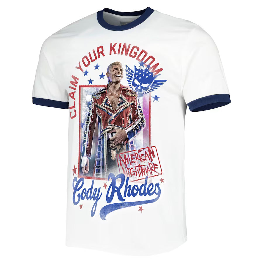 WWE - Cody Rhodes "Claim Your Kingdom" Authentic Ringer T-Shirt
