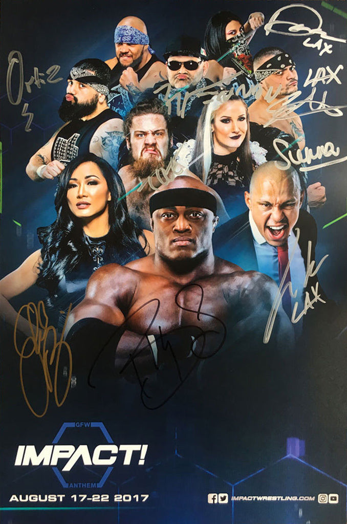TNA / GFW - Autographed IMPACT Wrestling August Promotional 11x17" Bill Poster