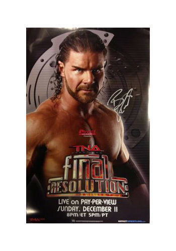 TNA - Final Resolution 2011 PPV Poster Signed by Bobby Roode