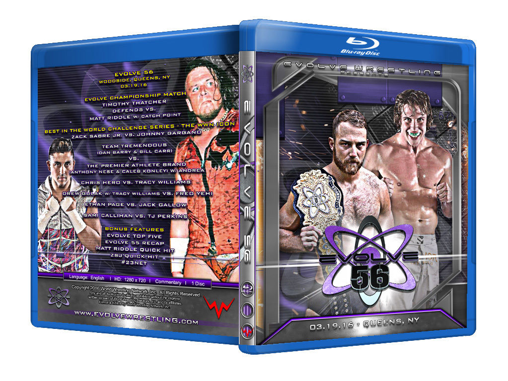 Evolve Wrestling - Volume 56 Event Blu Ray