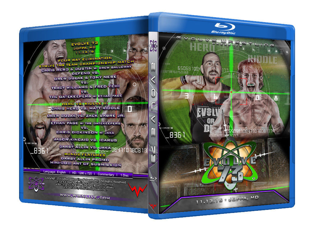 Evolve Wrestling - Volume 73 Event Blu Ray