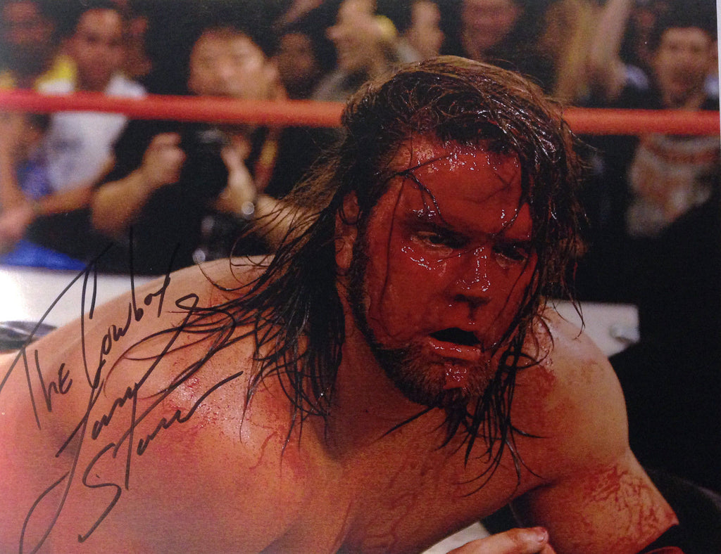 Signed TNA Glossy 8x10 Action Shot - Cowboy James Storm