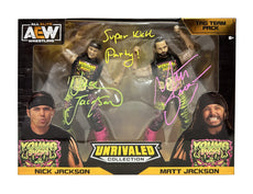 AEW : Unrivaled Series Amazon Exclusive : Young Bucks 2 Pack Figures * Hand Signed *