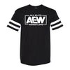 AEW - Striped Sleeve Victory Logo T-Shirt