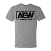 AEW - AEW Black Logo Tri-blend Grey Shirt