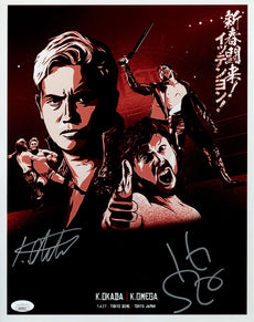 Highspots - Kenny Omega & Kazuchika Okada Hand Signed Artwork 11x14 *inc COA*
