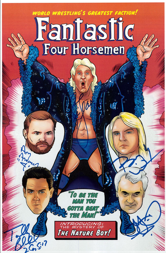 Highspots - Four Horsemen Cartoon Artwork Hand Signed 11x17 *inc COA*