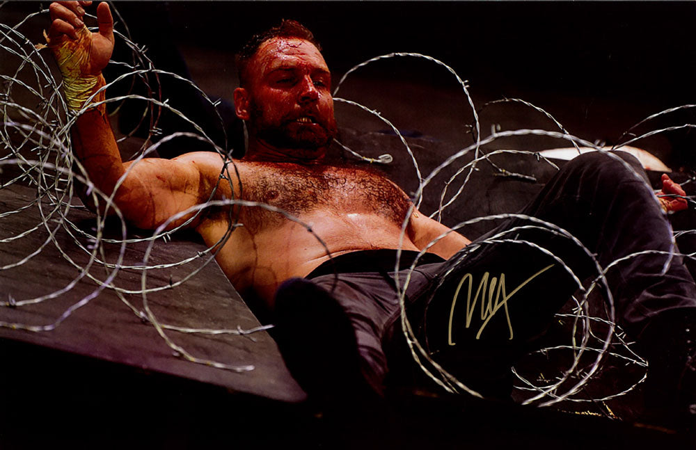 Highspots - Jon Moxley "Barbed Wire" Hand Signed 11x17 *Inc COA*
