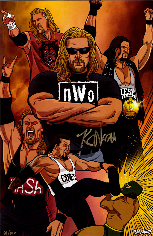 Highspots - Kevin Nash Hand Signed 11x17 Artwork *inc COA*
