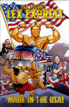 Highspots - Lex Luger Comic Print Hand Signed 11x17" *inc COA*
