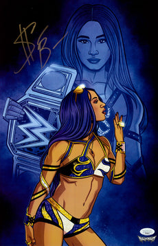 Highspots - Sasha Banks "Champion Collage" Hand Signed 11x17 *inc COA*