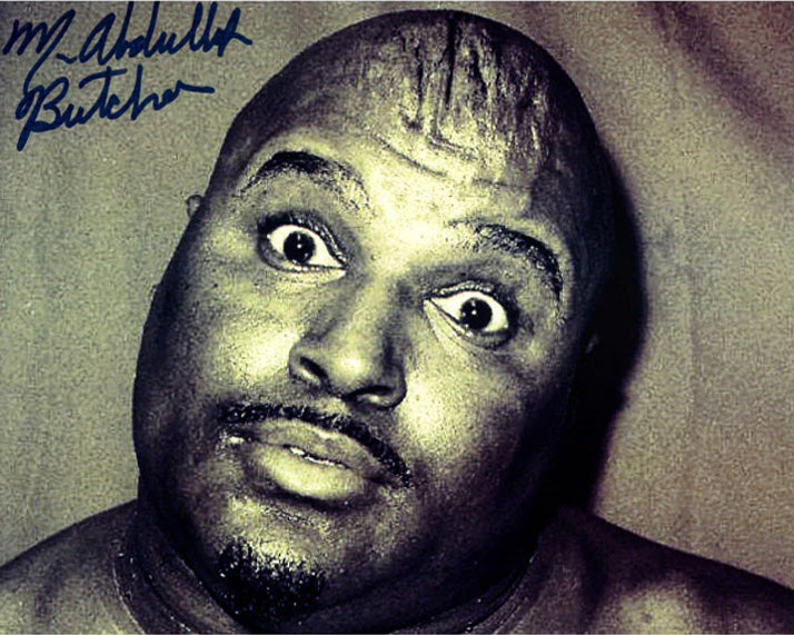 Highspots - Abdullah The Butcher "Close Up" Hand Signed 8x10 Photo *inc COA*