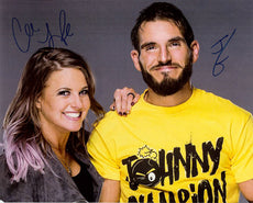 Highspots - Candice LaRae & Johnny Gargano Hand Signed 8x10 Photo *inc COA*