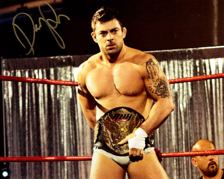 Highspots - Davey Richards "ROH World Champion" Hand Signed 8x10 Photo *inc COA*